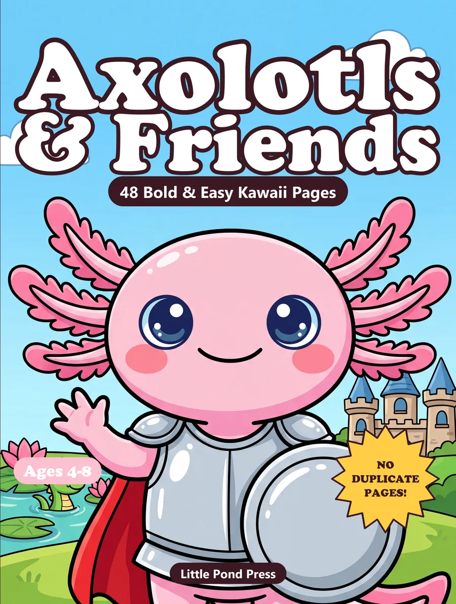 Cover of Axolotl Coloring Book