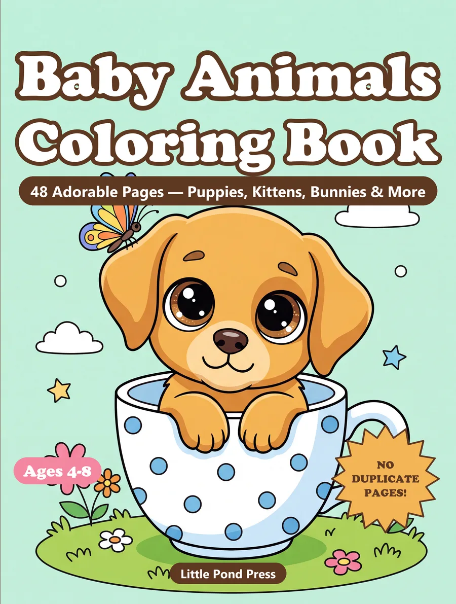 Cover of Baby Animals Coloring Book