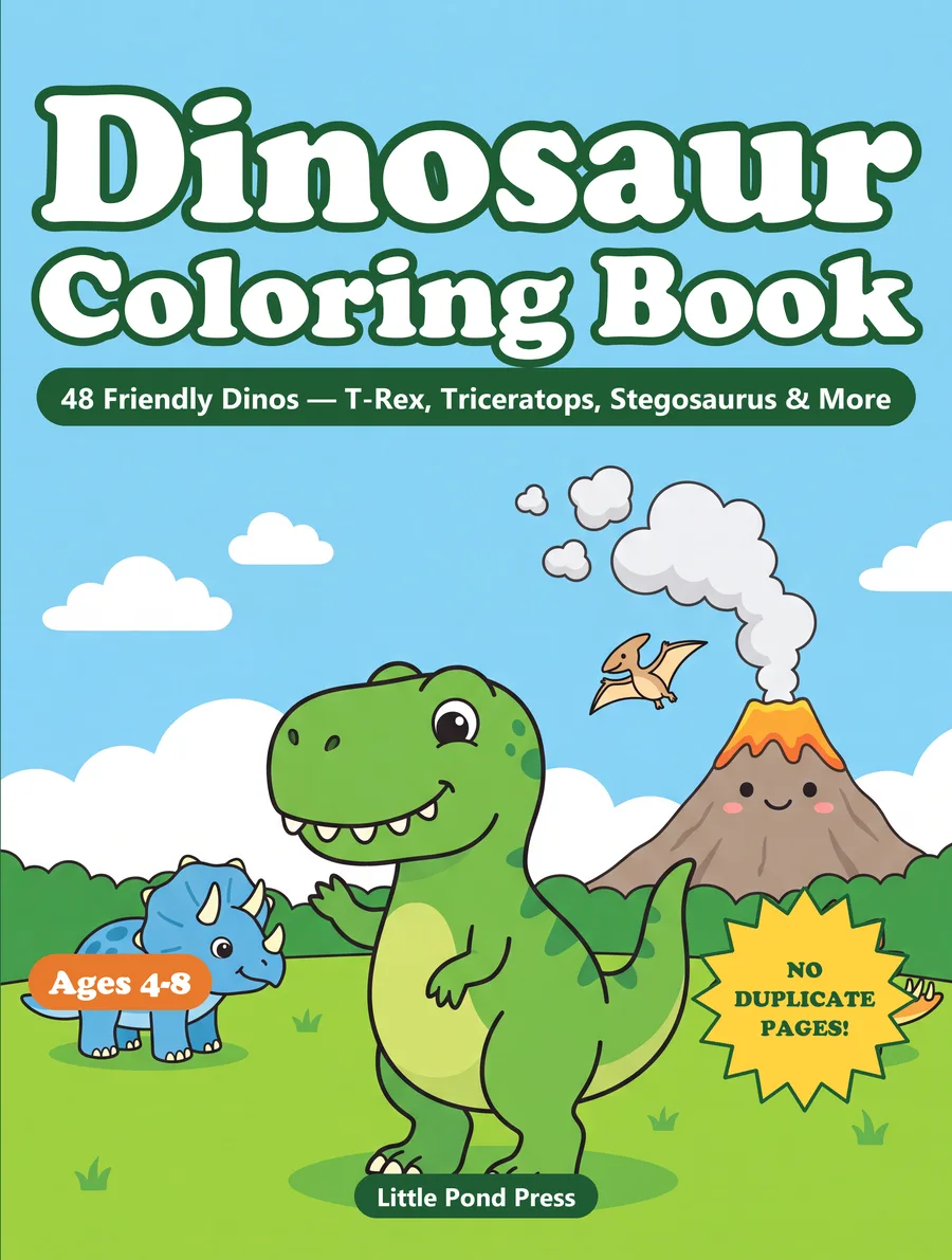 Cover of Dinosaur Coloring Book
