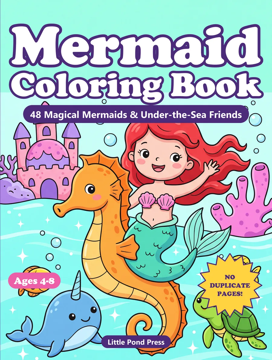 Cover of Mermaid Coloring Book