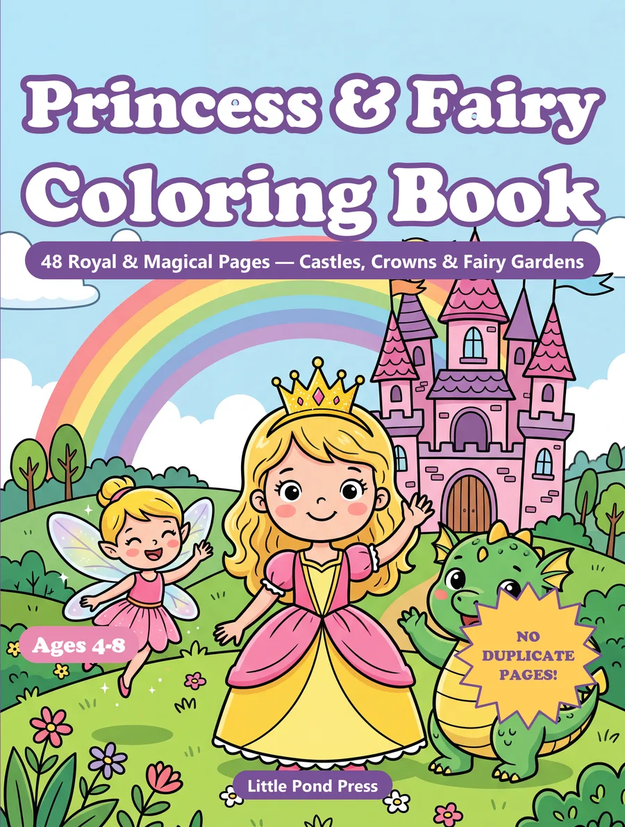 Cover of Princess and Fairy Coloring Book