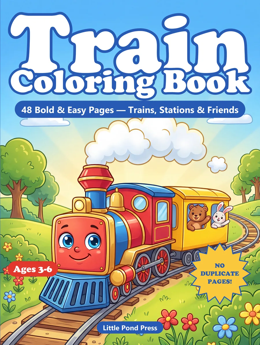 Cover of Train Coloring Book