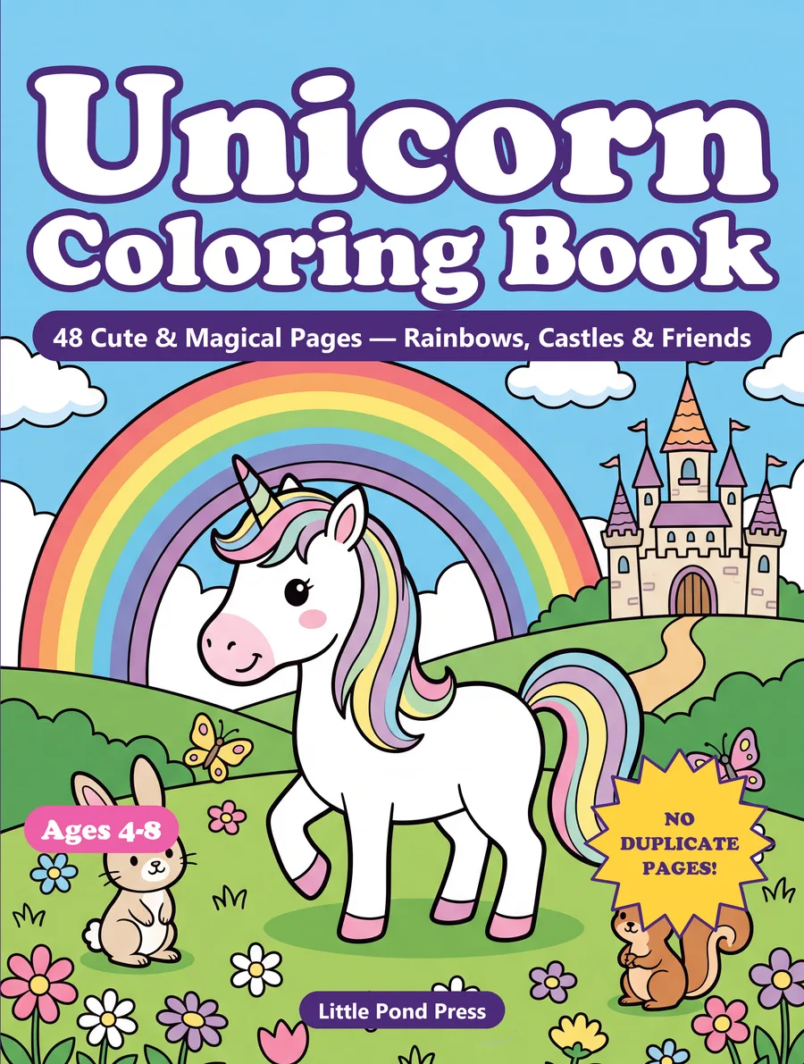 Cover of Unicorn Coloring Book