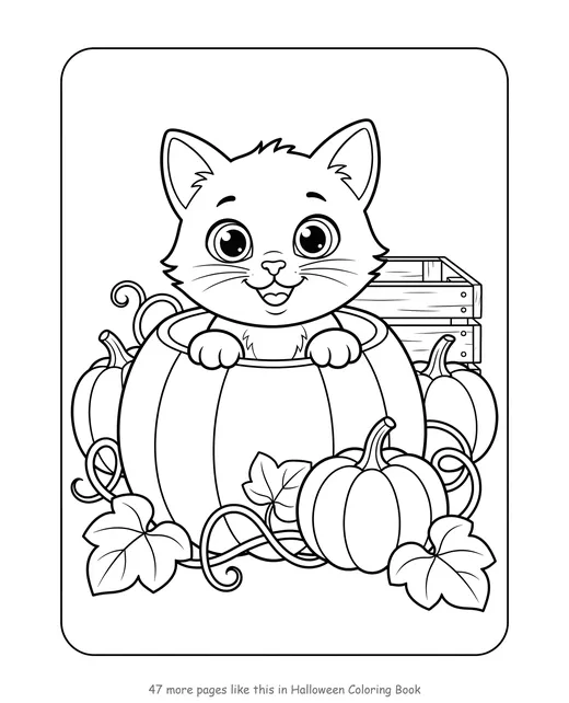Sample page from Halloween Coloring Book